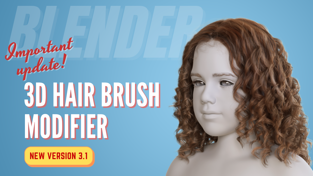 Blender Addon | 3d Hair Brush  - Modifier | VFX Grace