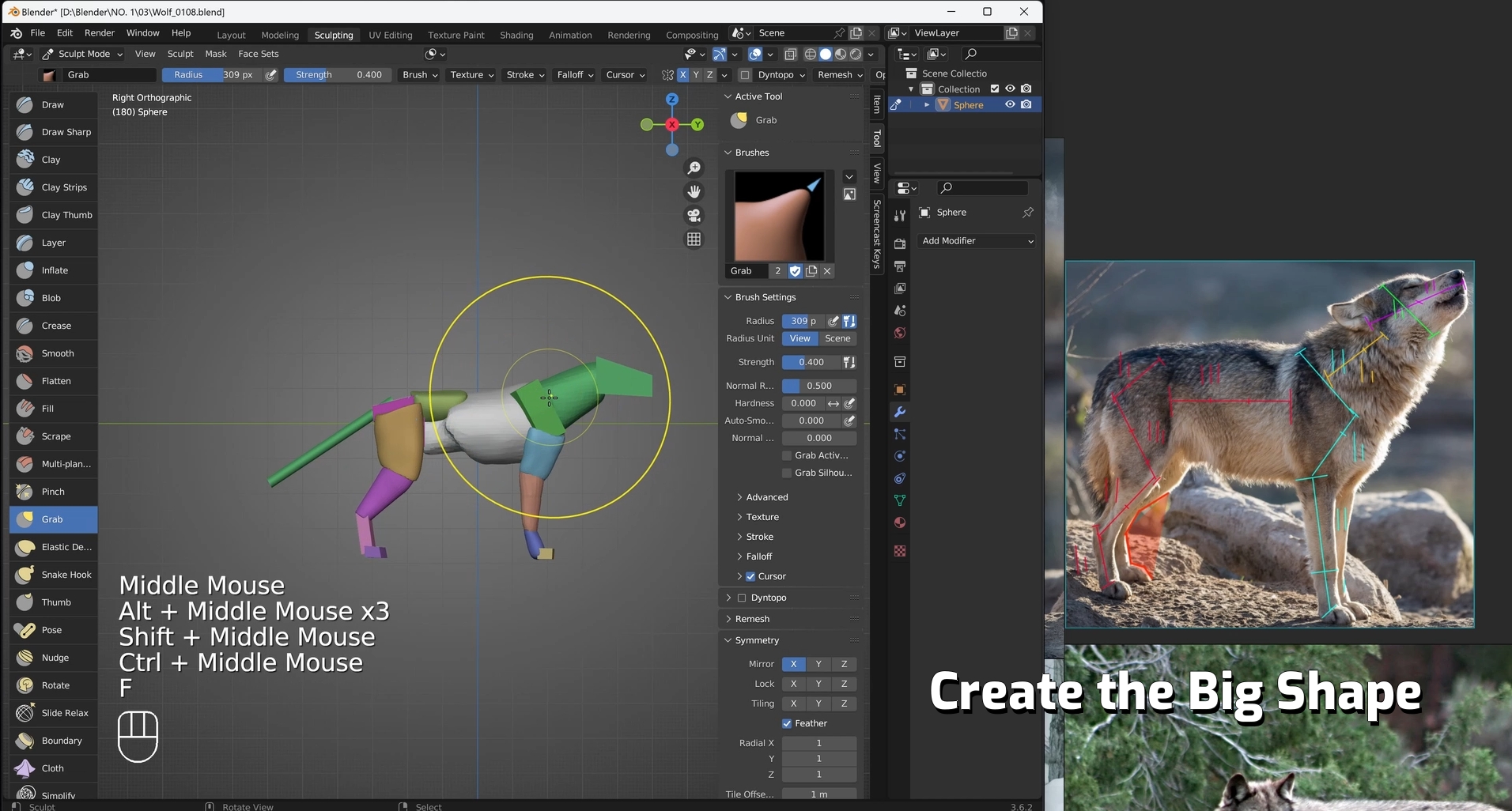 Blender Animal 完整教程 从建模到纹理、毛皮、索具和动画-虚幻之初